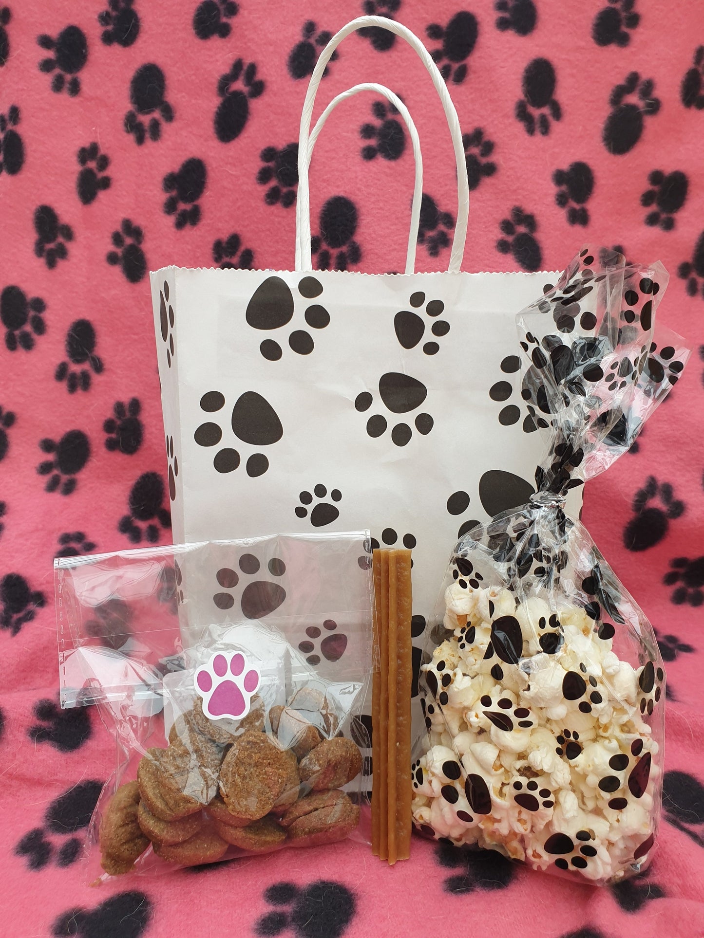 Doggy movie night treat selection bag