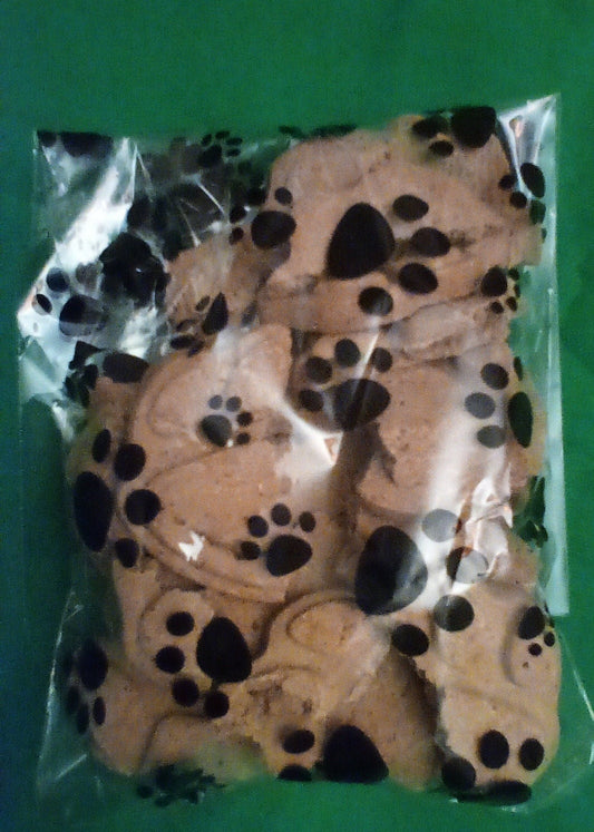 Broken paw print biscuits wheat free